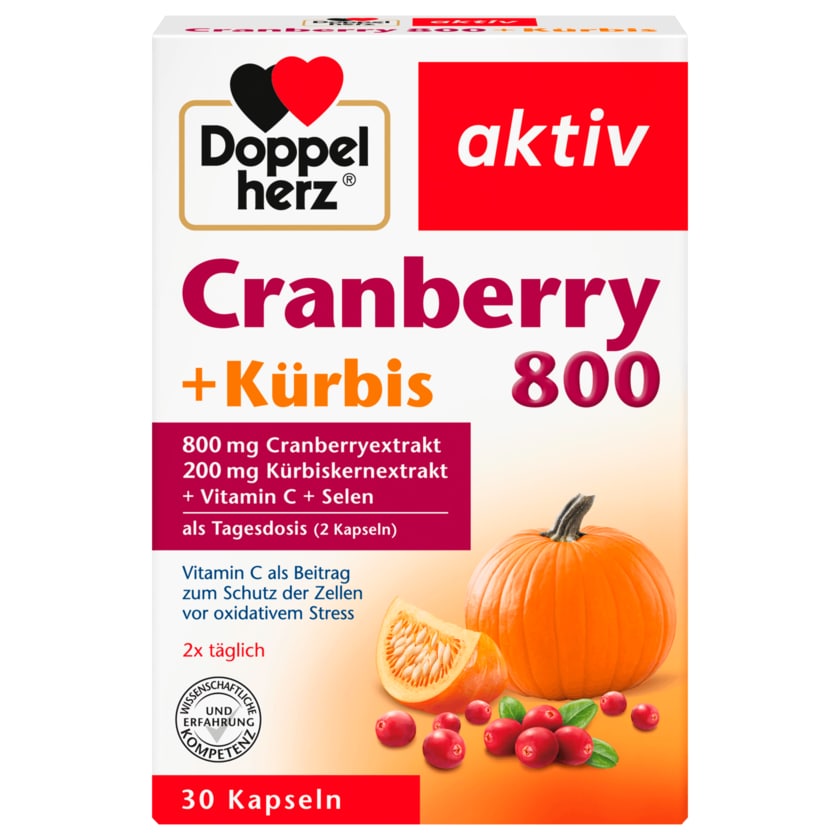Doppelherz Cranberry + Kürbis Aktiv 30 Kapseln